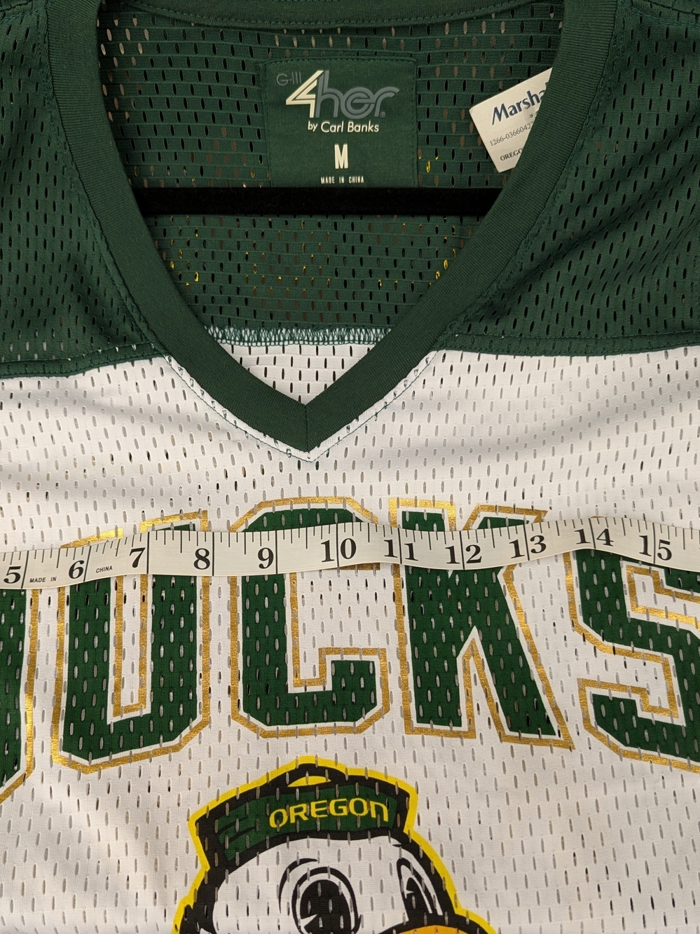 Oregon Ducks Green & White Mesh Football Jersey - Picture 6 of 7